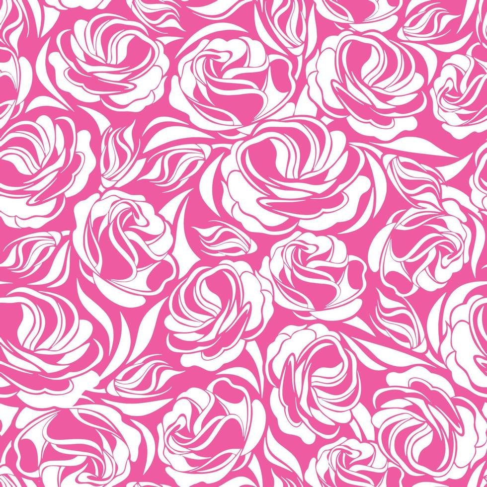 Blumenweinlese nahtlose Rosenmuster-Vektorillustration vektor