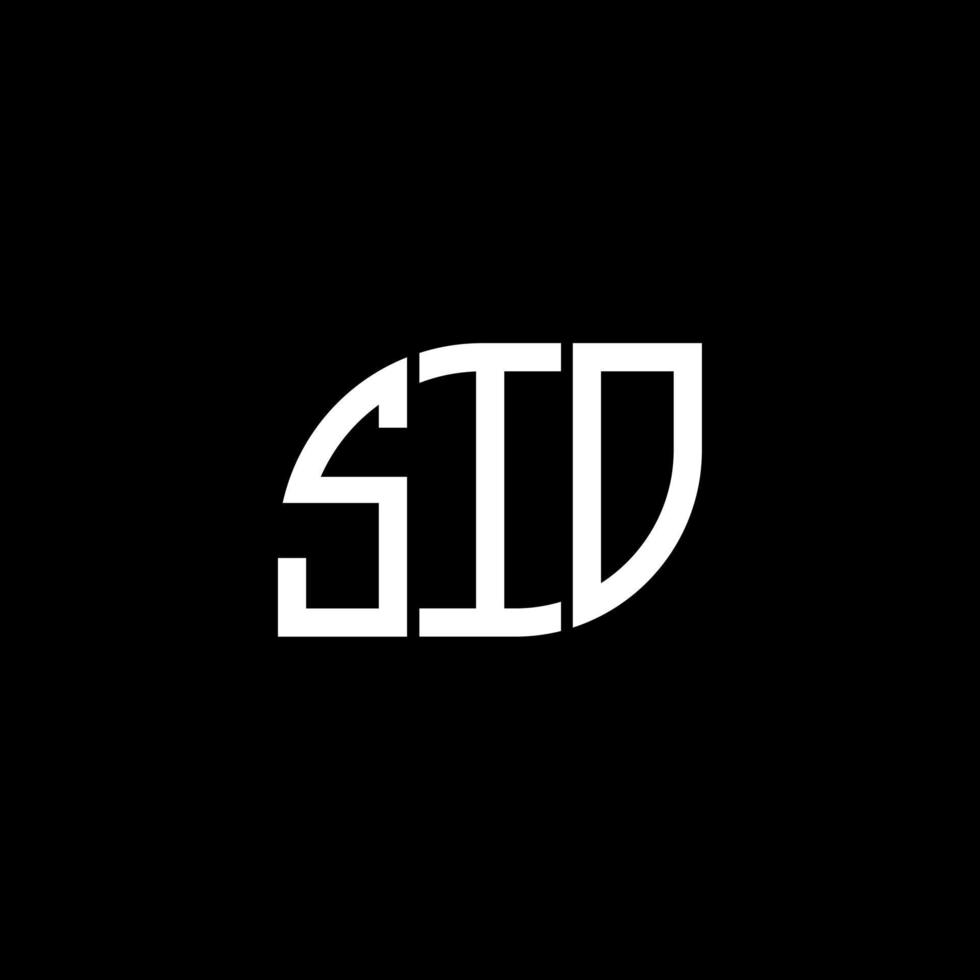 Sio-Brief-Logo-Design auf schwarzem Hintergrund. sio kreative Initialen schreiben Logo-Konzept. Sio-Briefgestaltung. vektor