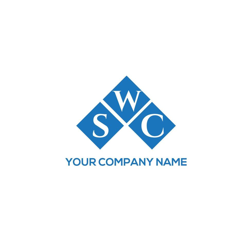 SWC-Brief-Logo-Design auf weißem Hintergrund. swc kreative Initialen schreiben Logo-Konzept. SWC Briefgestaltung. vektor