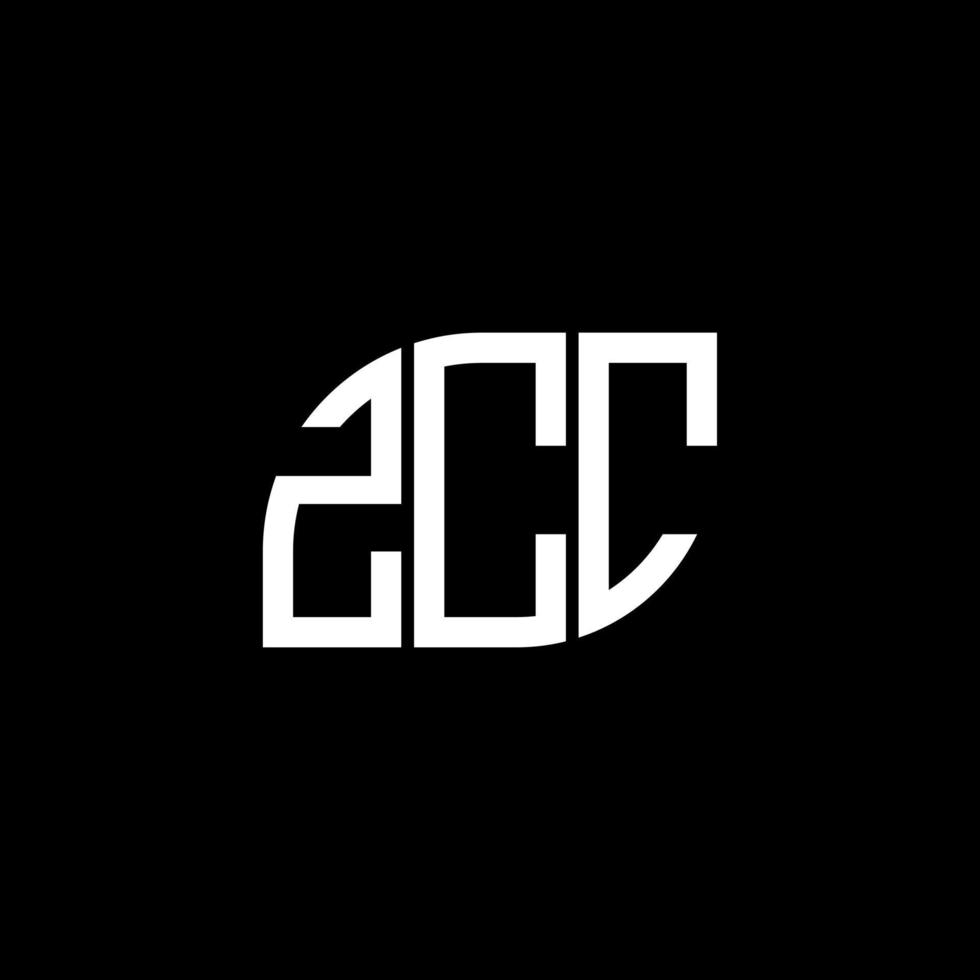 zcc brev logotyp design på svart bakgrund. zcc kreativa initialer brev logotyp koncept. zcc bokstavsdesign. vektor