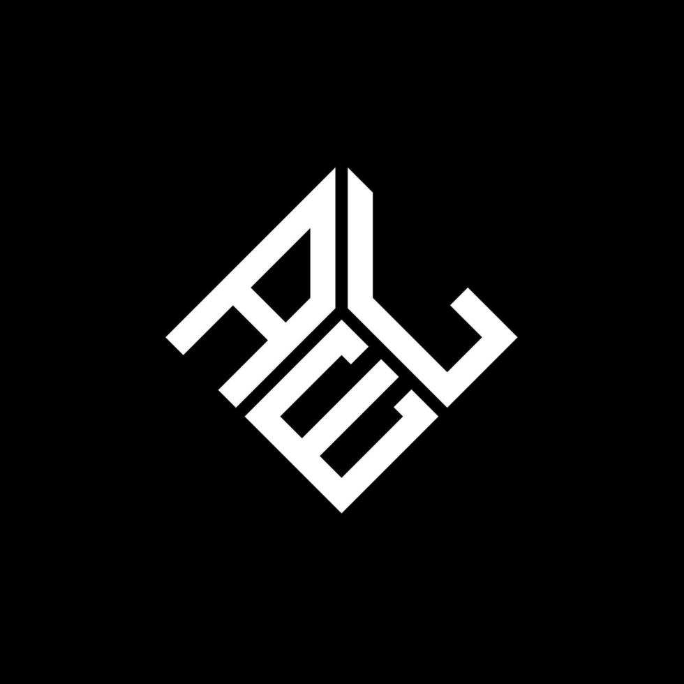 ael-Buchstaben-Logo-Design auf schwarzem Hintergrund. ael kreative Initialen schreiben Logo-Konzept. Ael-Brief-Design. vektor