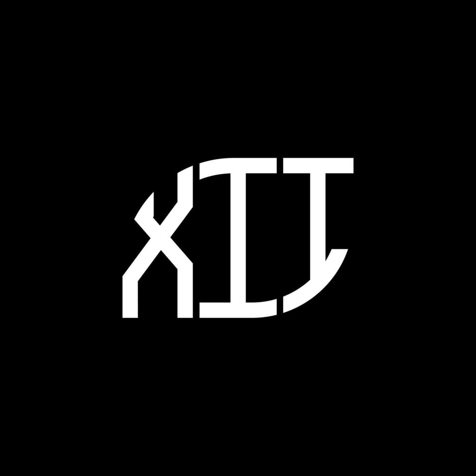 xii kreativa initialer brev logotyp koncept. xii letter design.xii bokstav logo design på svart bakgrund. xii kreativa initialer brev logotyp koncept. xii bokstavsdesign. vektor