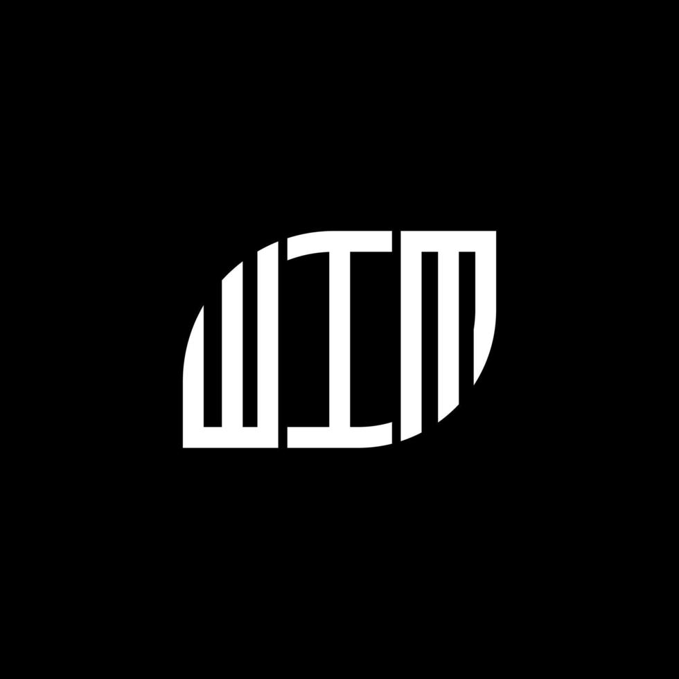 Wim-Brief-Logo-Design auf schwarzem Hintergrund. wim kreative initialen brief logo konzept. Wim-Brief-Design. vektor
