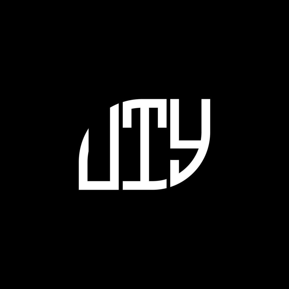 . uty kreative Initialen schreiben Logo-Konzept. uty-Buchstaben-Design. uty-Buchstaben-Logo-Design auf schwarzem Hintergrund. uty kreative Initialen schreiben Logo-Konzept. Uty-Brief-Design. vektor