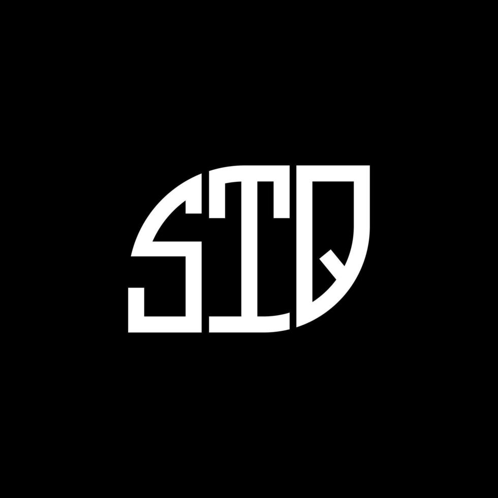 . stq-Buchstaben-Design. stq-Buchstaben-Logo-Design auf schwarzem Hintergrund. stq kreative Initialen schreiben Logo-Konzept. stq-Buchstaben-Design. stq-Buchstaben-Logo-Design auf schwarzem Hintergrund. s vektor