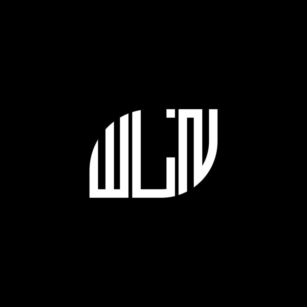 wln-Brief-Design.wln-Brief-Logo-Design auf schwarzem Hintergrund. wln kreatives Initialen-Buchstaben-Logo-Konzept. wln-Brief-Design.wln-Brief-Logo-Design auf schwarzem Hintergrund. w vektor
