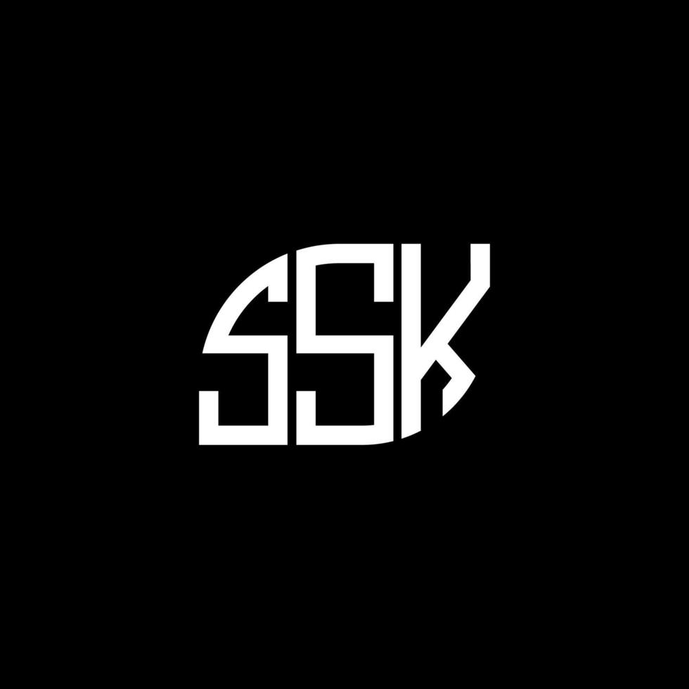 ssk brev logotyp design på svart bakgrund. ssk kreativa initialer brev logotyp koncept. ssk bokstavsdesign. vektor