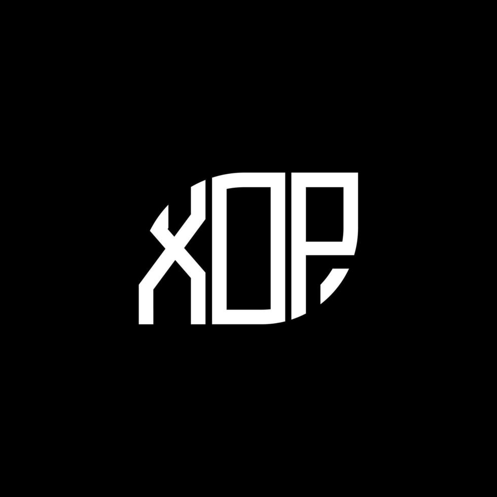 xop brev logotyp design på svart bakgrund. xop kreativa initialer brev logotyp koncept. xop brev design. vektor