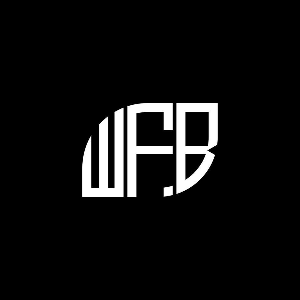 wfb-Brief-Logo-Design auf schwarzem Hintergrund. wfb kreative Initialen schreiben Logo-Konzept. wfb Briefgestaltung. vektor