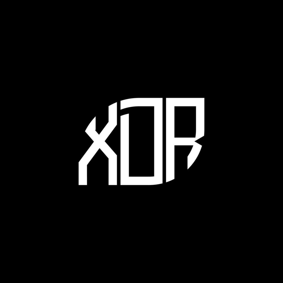 xdr-Brief-Logo-Design auf schwarzem Hintergrund. xdr kreative Initialen schreiben Logo-Konzept. xdr Briefgestaltung. vektor