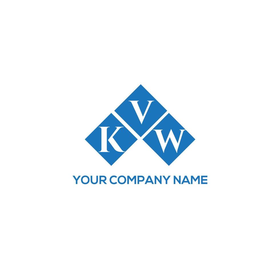 kvw-Brief-Logo-Design auf weißem Hintergrund. kvw kreative Initialen schreiben Logo-Konzept. Kvw Briefgestaltung. vektor