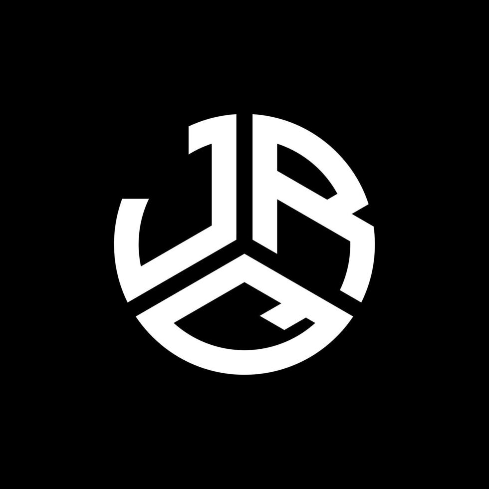 jrq-Buchstaben-Logo-Design auf schwarzem Hintergrund. jrq kreative Initialen schreiben Logo-Konzept. jrq Briefgestaltung. vektor
