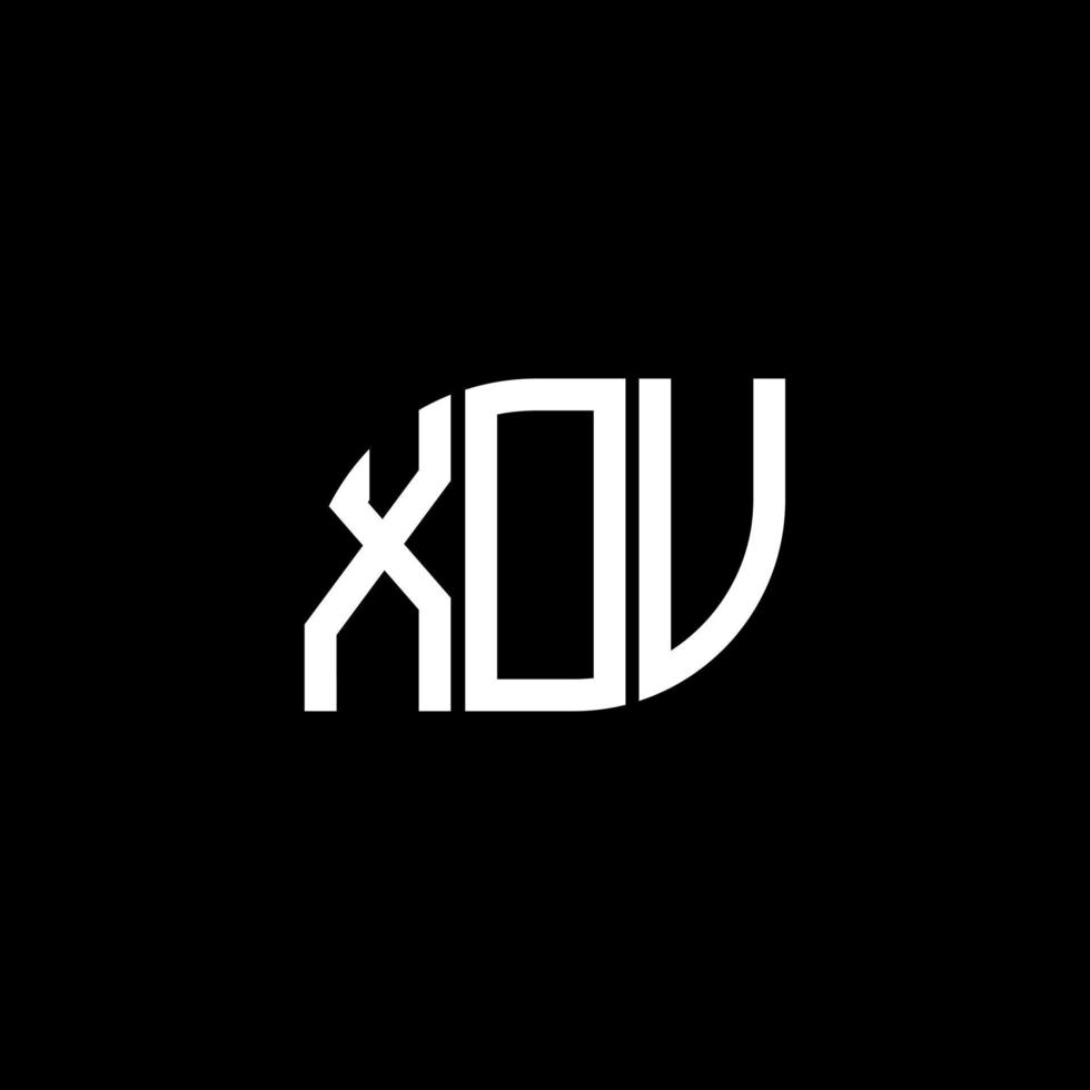 xov-Buchstaben-Logo-Design auf schwarzem Hintergrund. xov kreative Initialen schreiben Logo-Konzept. xov Briefdesign. vektor