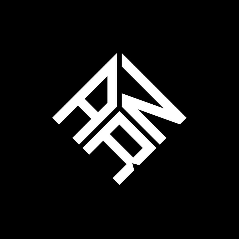 arn-Brief-Logo-Design auf schwarzem Hintergrund. arn kreative Initialen schreiben Logo-Konzept. arn Briefgestaltung. vektor