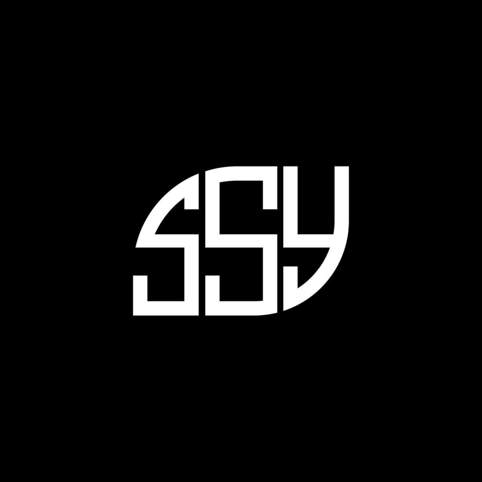 ssy brev logotyp design på svart bakgrund. ssy kreativa initialer brev logotyp koncept. ssy bokstavsdesign. vektor