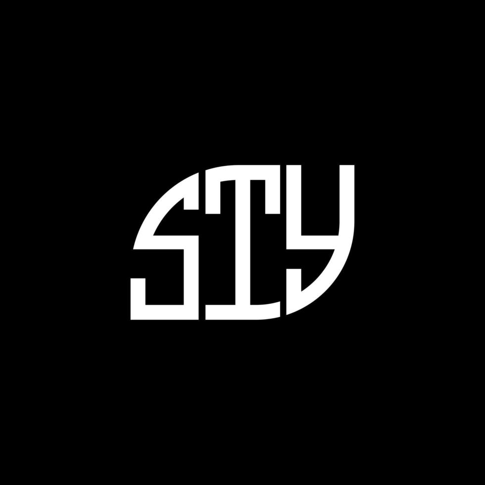 sty brev design.sty brev logotyp design på svart bakgrund. sty kreativa initialer brev logotyp koncept. sty brev design.sty brev logotyp design på svart bakgrund. s vektor
