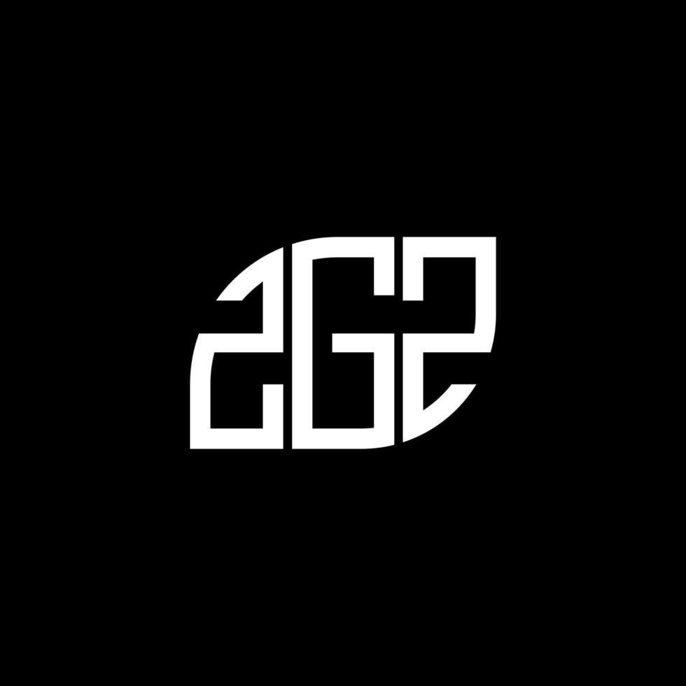 zgz brev logotyp design på svart bakgrund. zgz kreativa initialer brev logotyp koncept. zgz bokstavsdesign. vektor