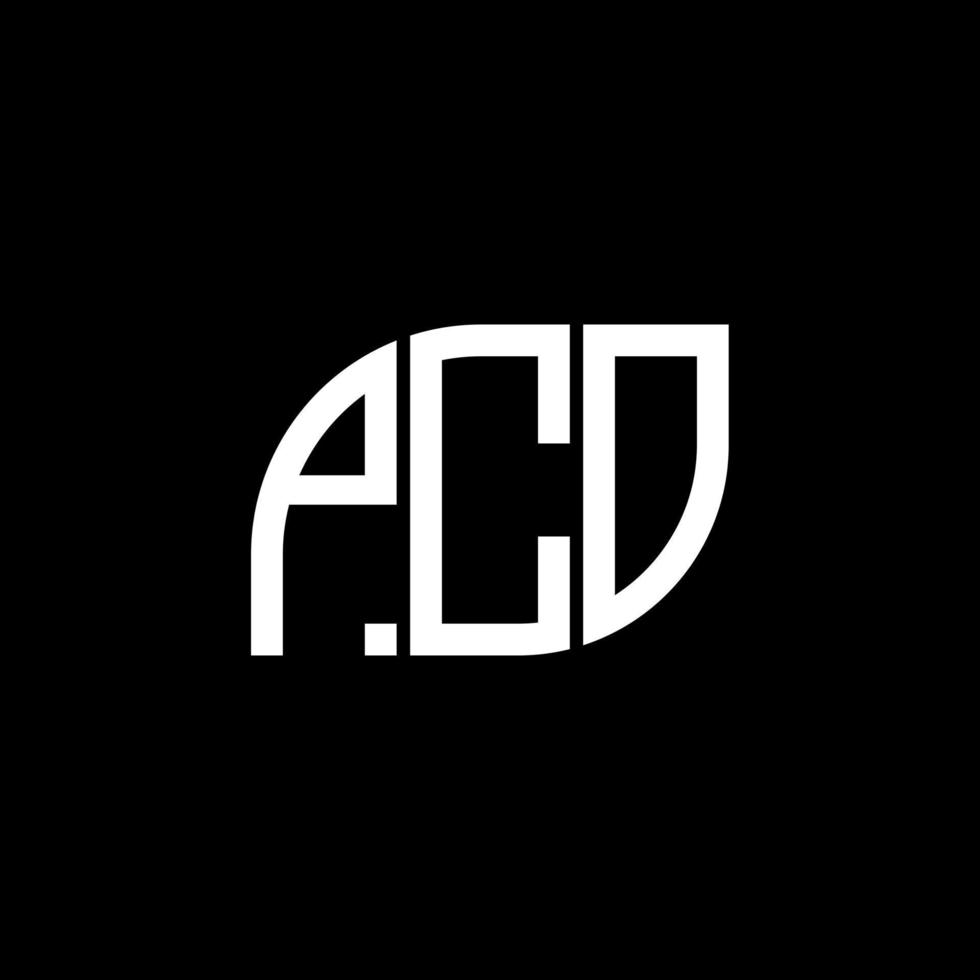 pco-Buchstaben-Logo-Design auf schwarzem Hintergrund.pco-Kreativinitialen-Buchstaben-Logo-Konzept.pco-Vektor-Buchstaben-Design. vektor