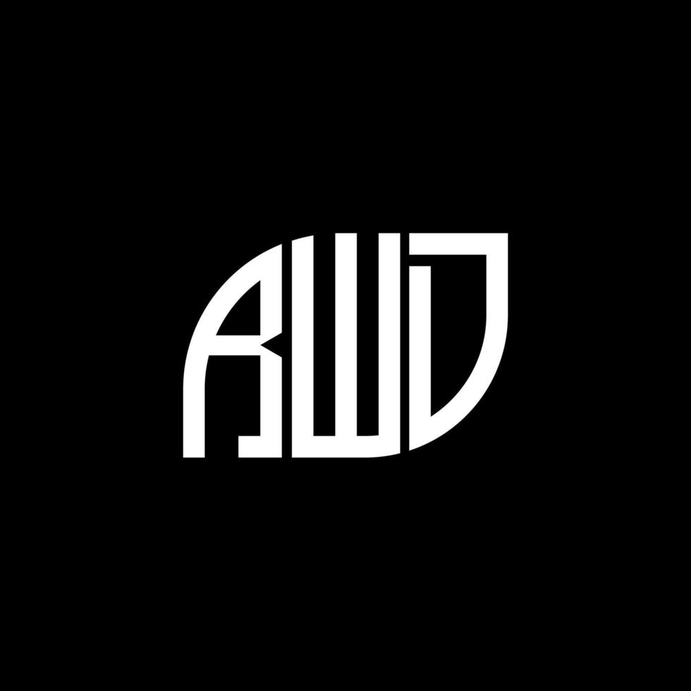 rwd brev logotyp design på svart bakgrund. rwd kreativa initialer brev logotyp koncept. rwd bokstavsdesign. vektor