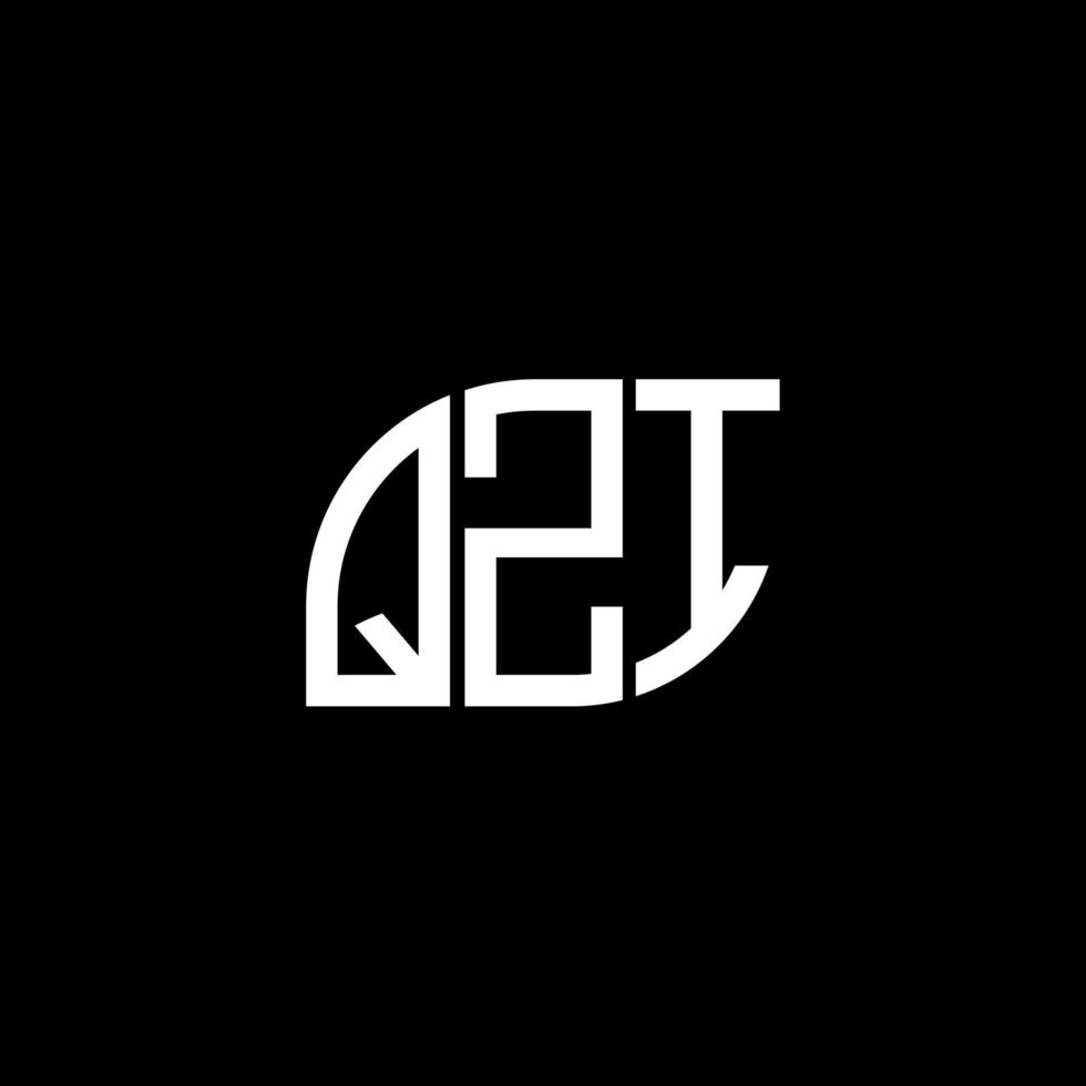 qzi-Buchstaben-Logo-Design auf schwarzem Hintergrund. qzi-Kreativinitialen-Buchstaben-Logo-Konzept. qzi-Vektor-Buchstaben-Design. vektor