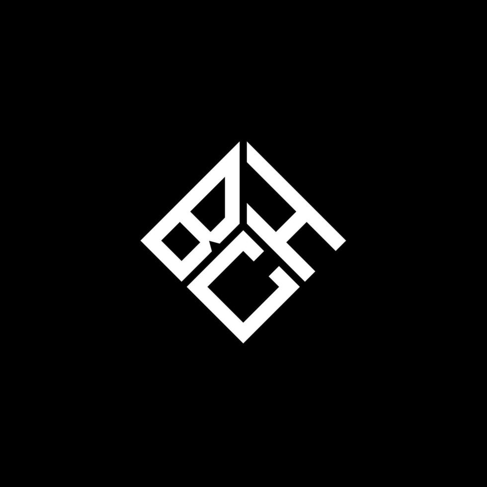 bch-Buchstaben-Logo-Design auf schwarzem Hintergrund. bch kreative Initialen schreiben Logo-Konzept. bch Briefgestaltung. vektor