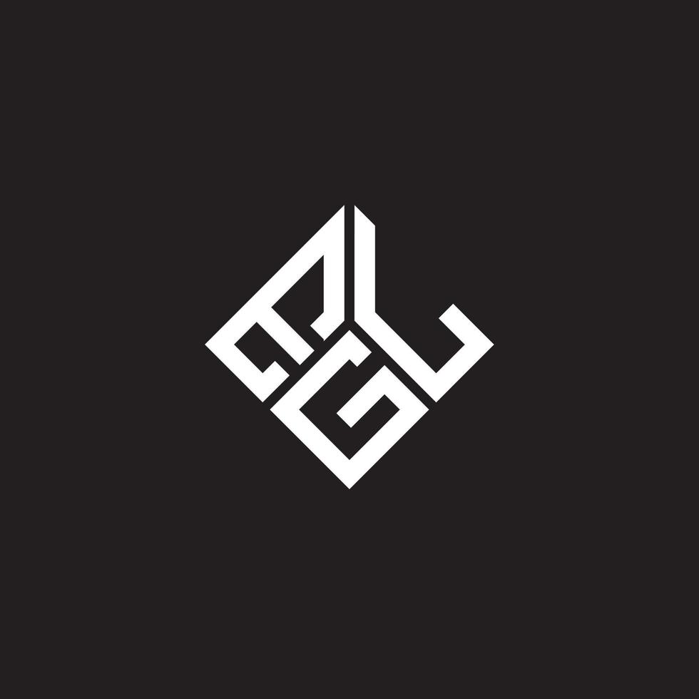 egl brev logotyp design på svart bakgrund. egl kreativa initialer brev logotyp koncept. egl bokstavsdesign. vektor