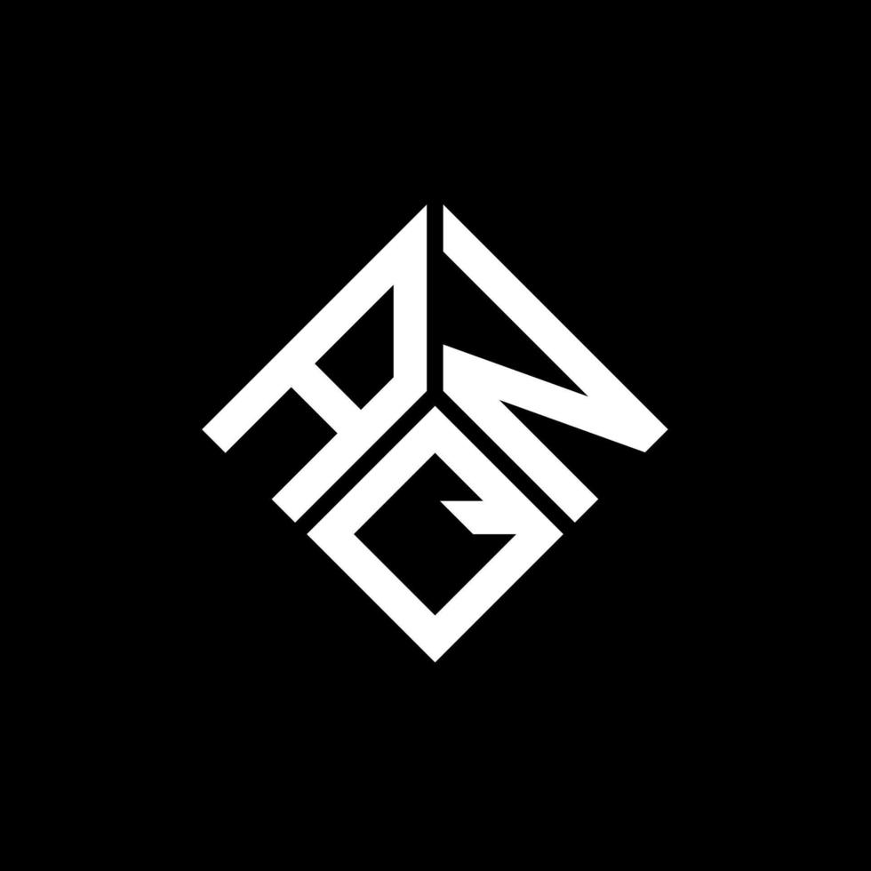 aqn-Buchstaben-Logo-Design auf schwarzem Hintergrund. aqn kreative Initialen schreiben Logo-Konzept. aqn Briefgestaltung. vektor