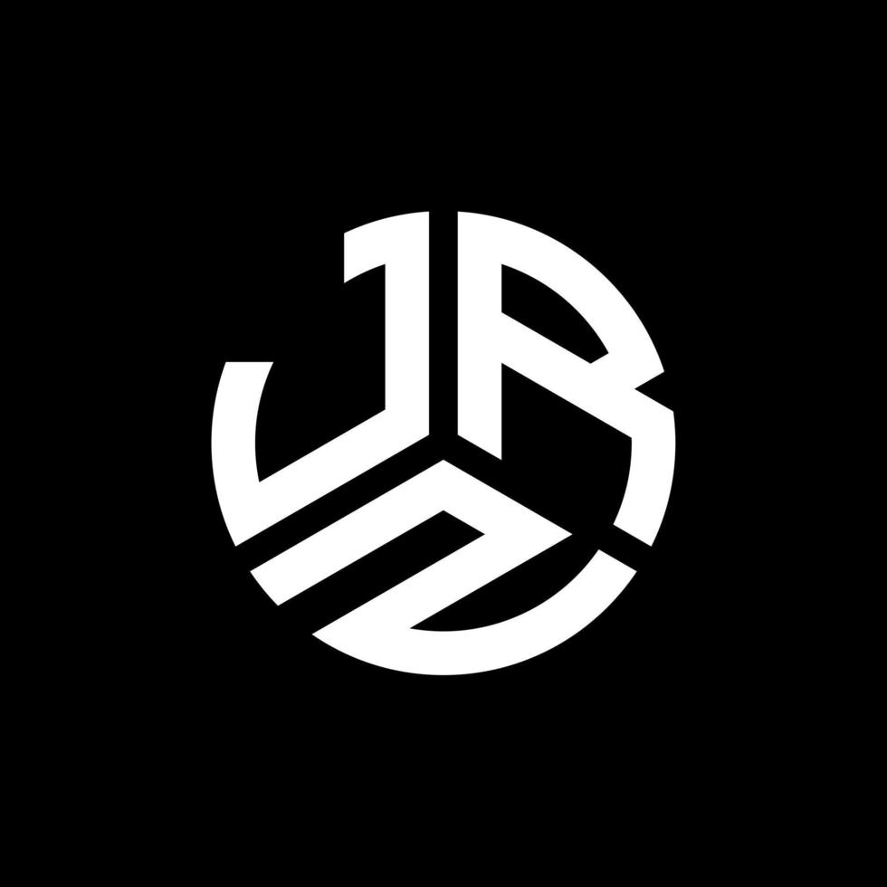 jrz brev logotyp design på svart bakgrund. jrz kreativa initialer brev logotyp koncept. jrz bokstavsdesign. vektor