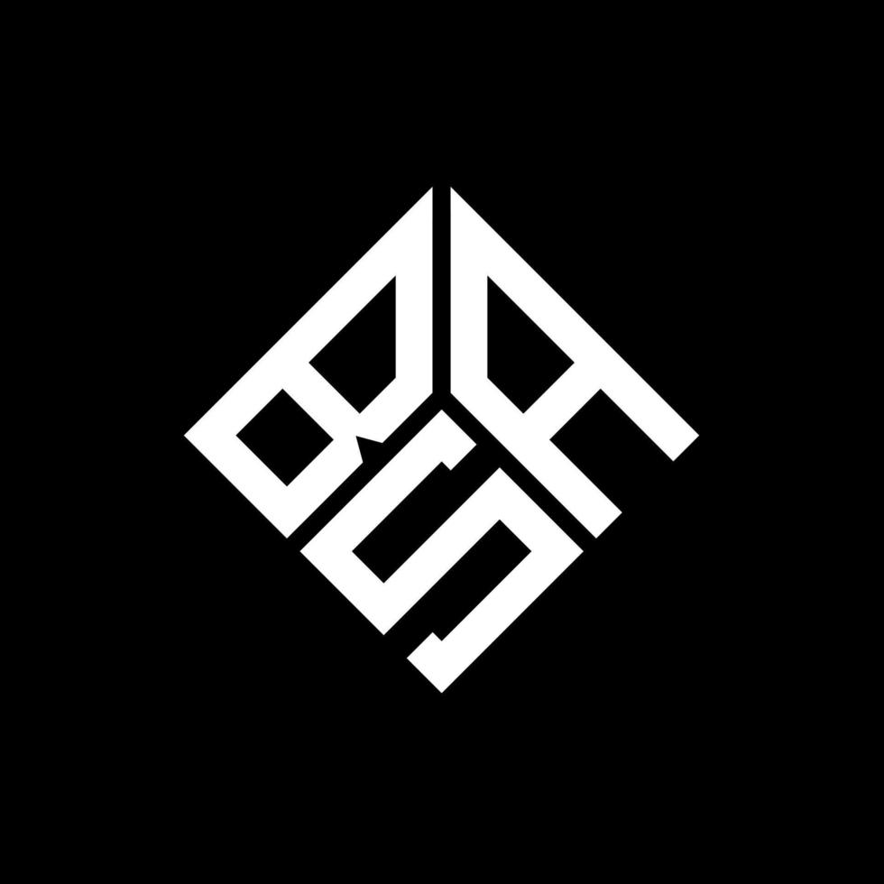 bsa-Buchstaben-Logo-Design auf schwarzem Hintergrund. bsa kreatives Initialen-Brief-Logo-Konzept. bsa-Briefgestaltung. vektor