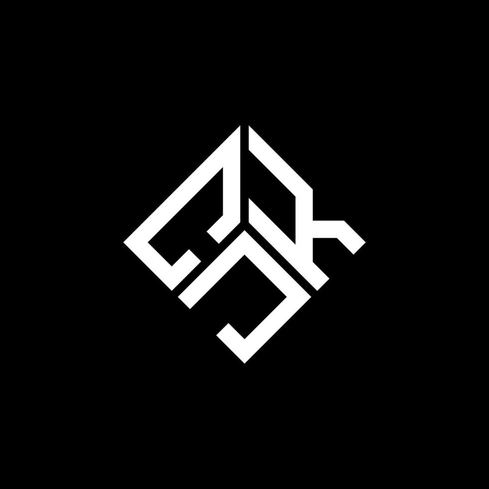 cjk-Buchstaben-Logo-Design auf schwarzem Hintergrund. cjk kreative Initialen schreiben Logo-Konzept. cjk Briefgestaltung. vektor