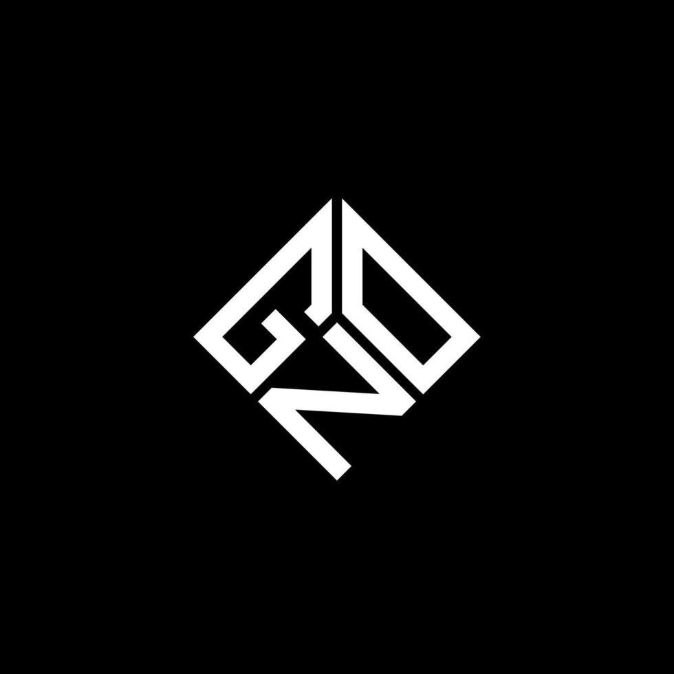 gno brev logotyp design på svart bakgrund. gno kreativa initialer brev logotyp koncept. gno bokstavsdesign. vektor