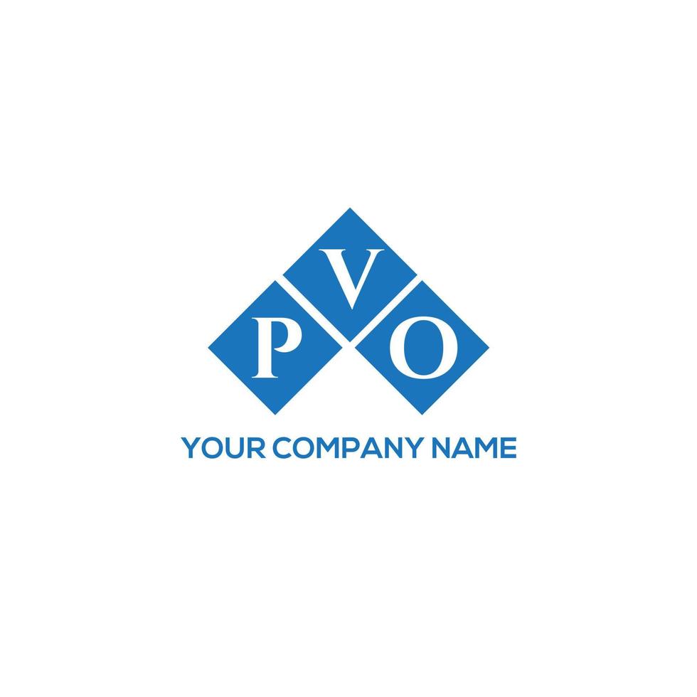 PVO-Brief-Logo-Design auf weißem Hintergrund. pvo kreatives Initialen-Buchstaben-Logo-Konzept. pvo Briefgestaltung. vektor