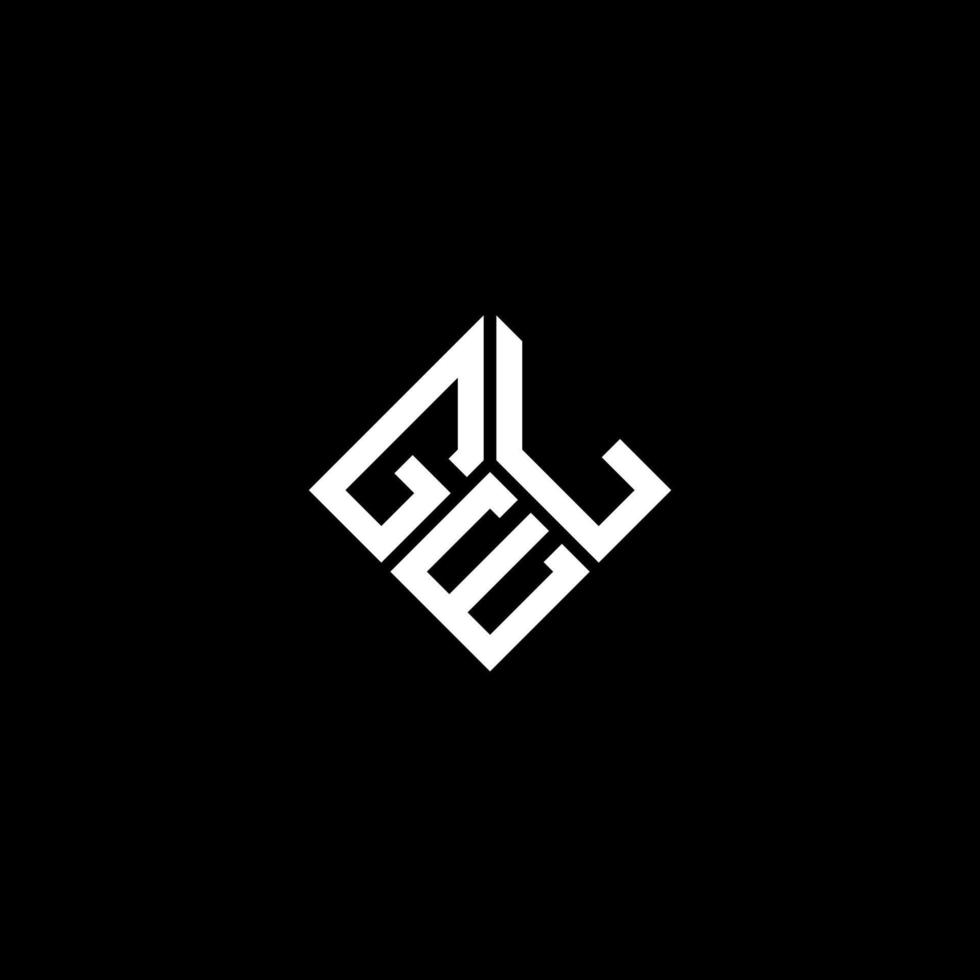 Gel-Buchstaben-Logo-Design auf schwarzem Hintergrund. gel kreative initialen brief logo konzept. Gel-Buchstaben-Design. vektor