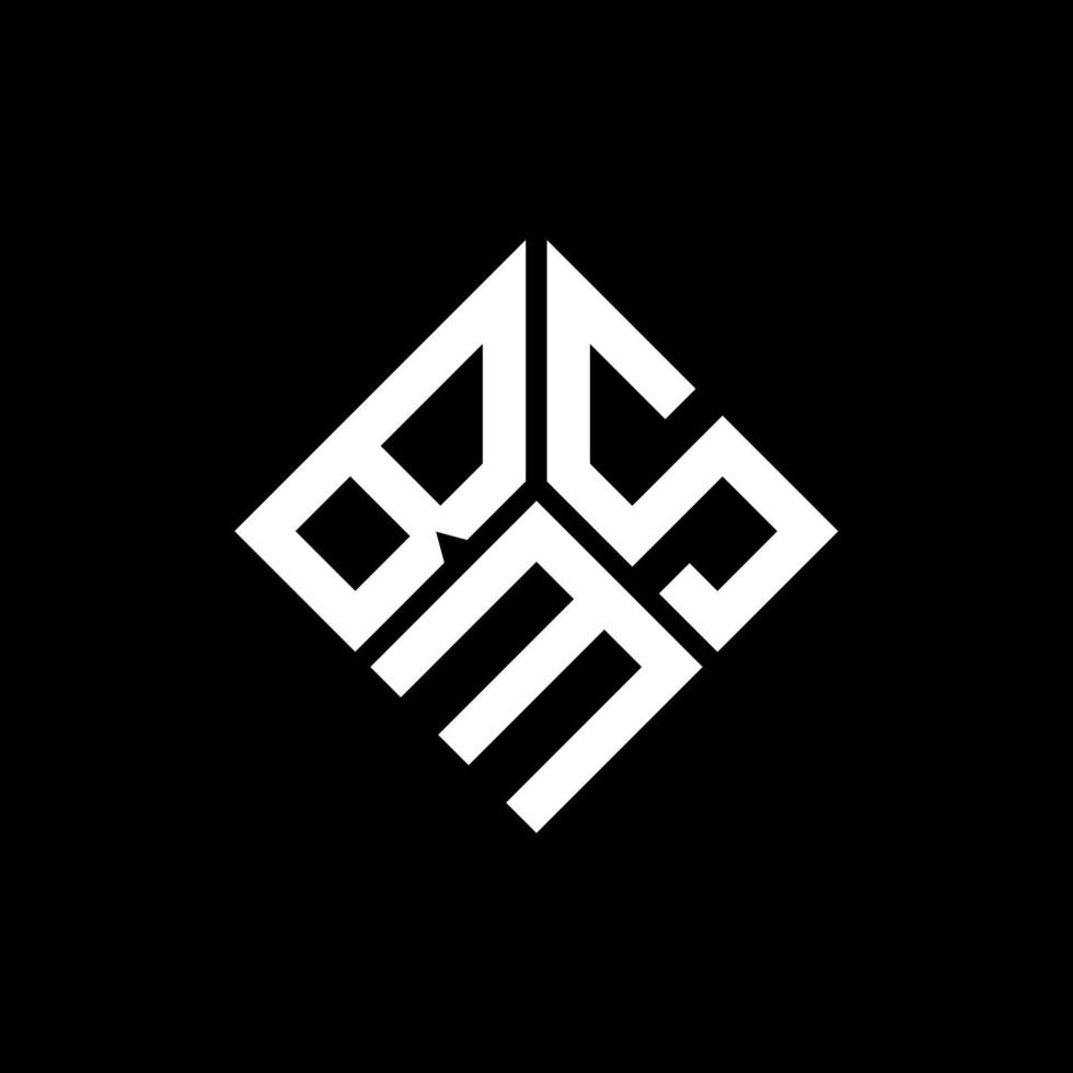 bms brev logotyp design på svart bakgrund. bms kreativa initialer bokstavslogotyp koncept. bms bokstavsdesign. vektor