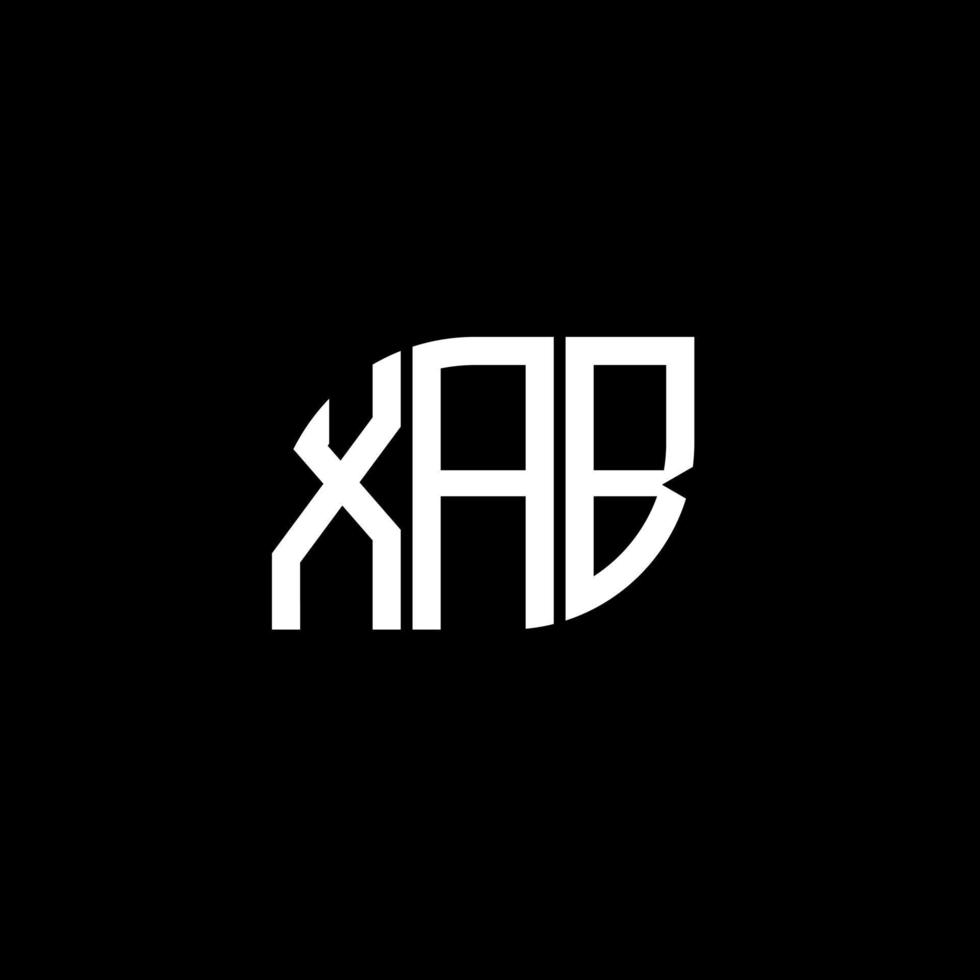 xab-Buchstaben-Logo-Design auf schwarzem Hintergrund. xab kreatives Initialen-Buchstaben-Logo-Konzept. xab Briefgestaltung. vektor