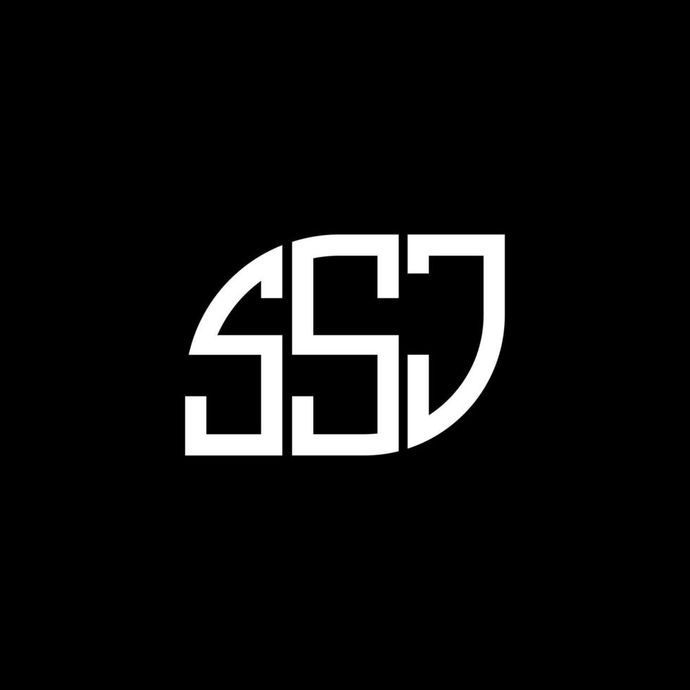 ssj brev logotyp design på svart bakgrund. ssj kreativa initialer bokstavslogotyp koncept. ssj bokstavsdesign. vektor