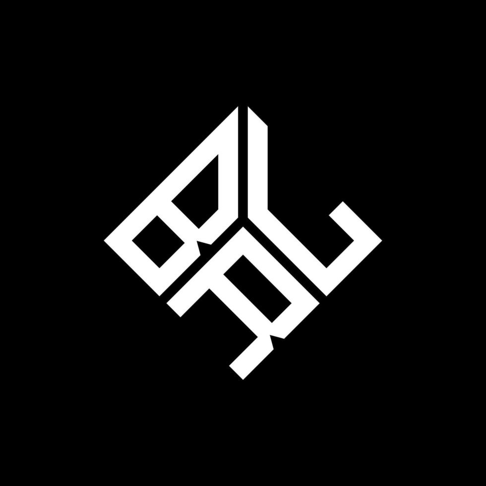 brl-Brief-Logo-Design auf schwarzem Hintergrund. brl kreative Initialen schreiben Logo-Konzept. brl Briefgestaltung. vektor