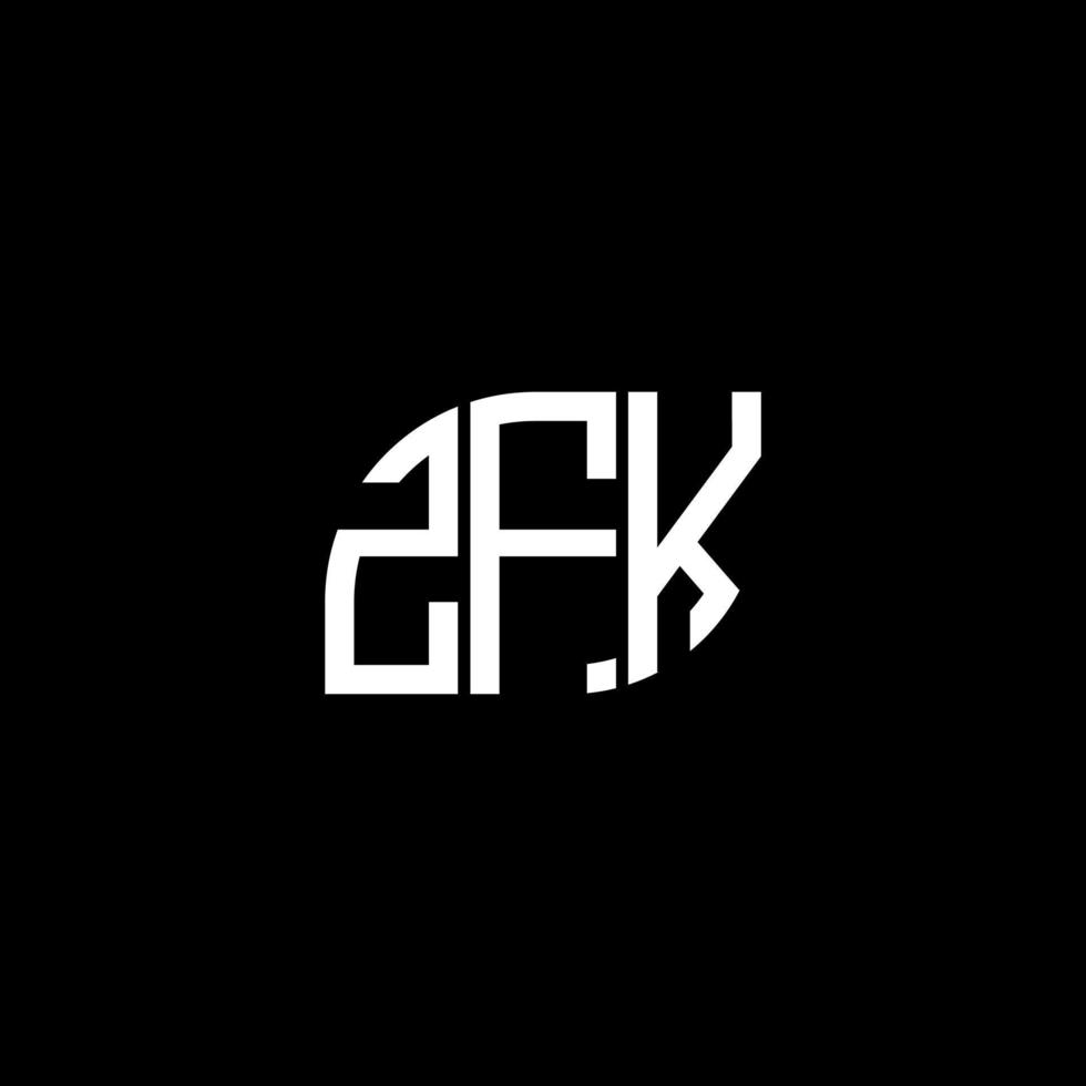 zfk brev logotyp design på svart bakgrund. zfk kreativa initialer brev logotyp koncept. zfk bokstavsdesign. vektor