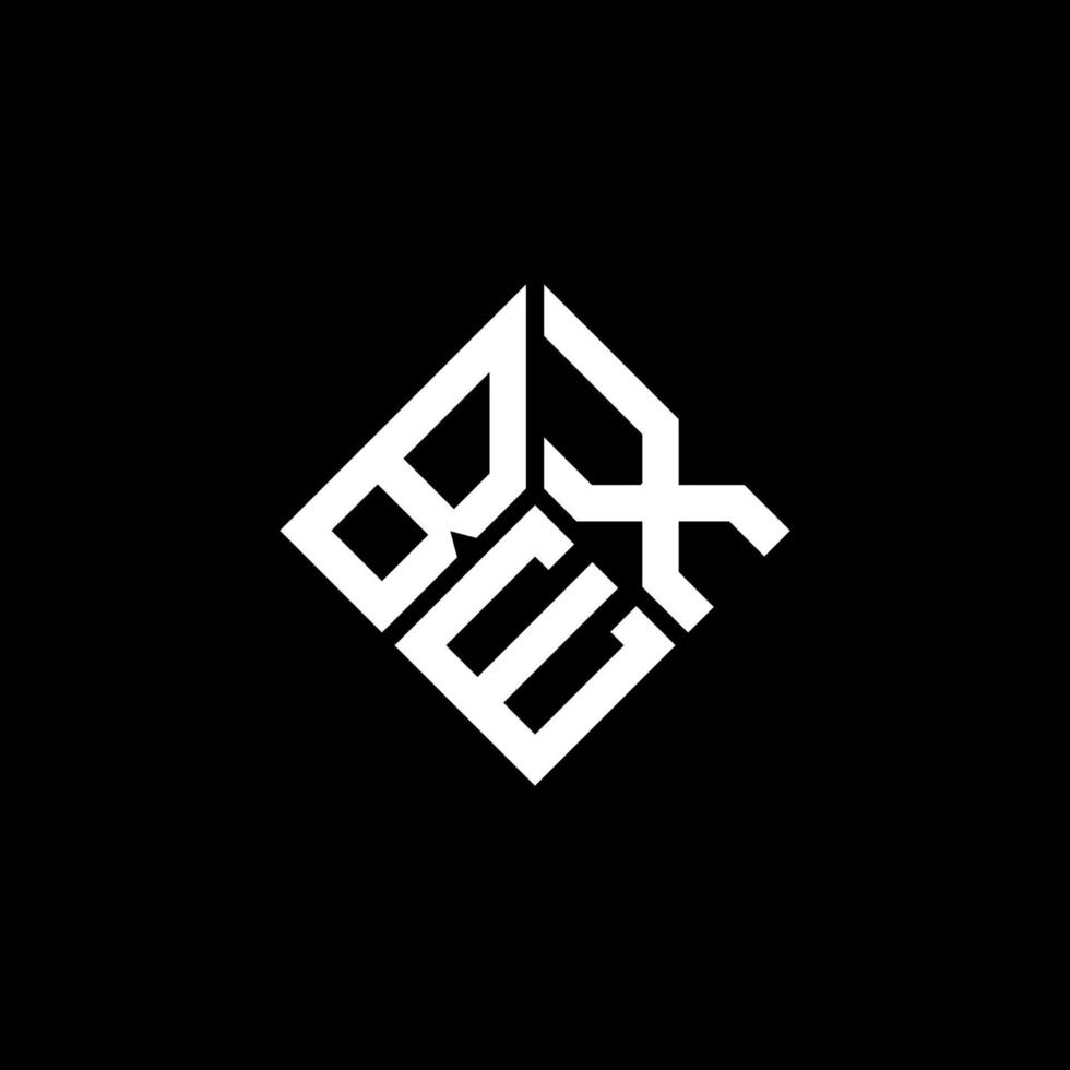 bex brev logotyp design på svart bakgrund. bex kreativa initialer brev logotyp koncept. bex bokstavsdesign. vektor
