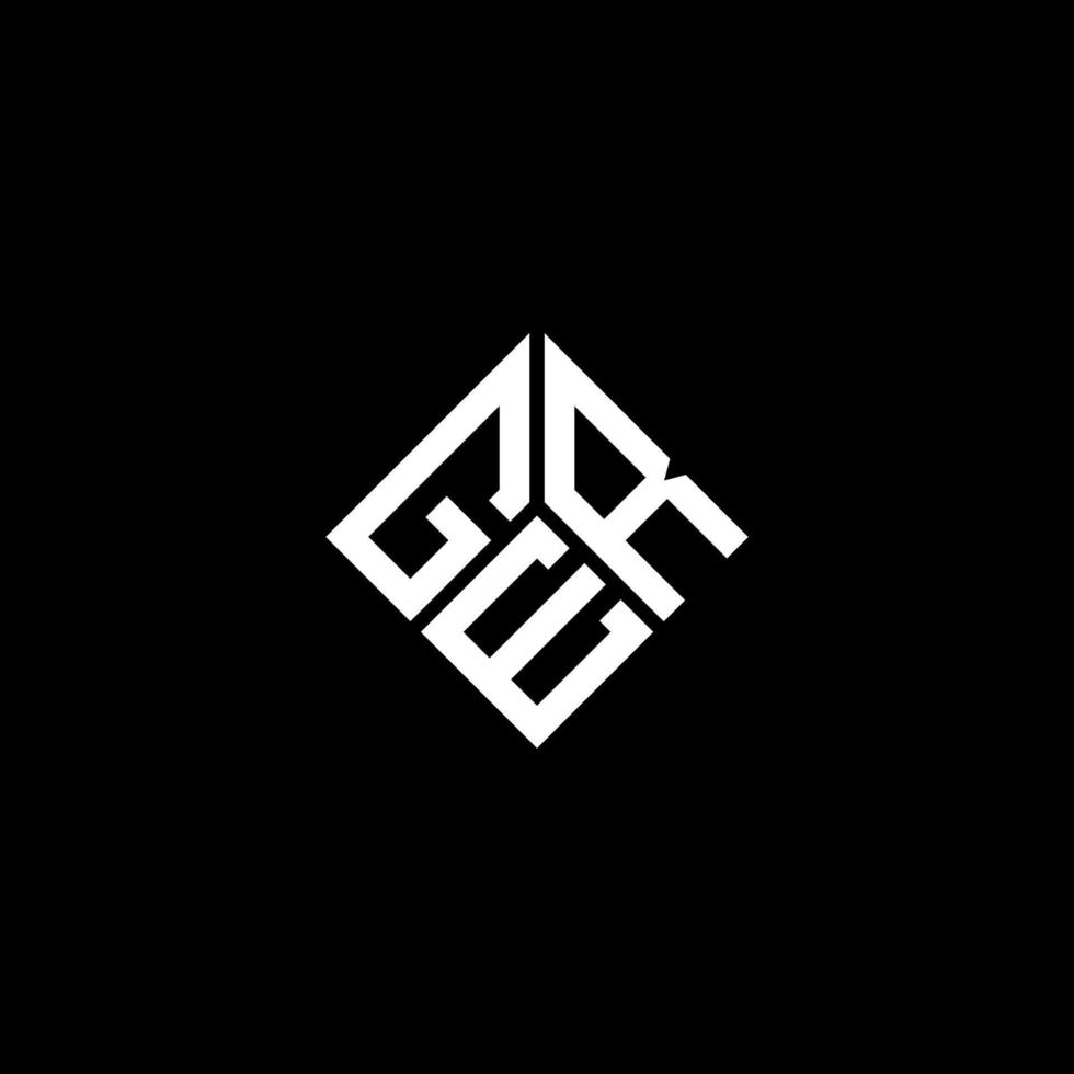 ger-Brief-Logo-Design auf schwarzem Hintergrund. ger kreative Initialen schreiben Logo-Konzept. Ger-Brief-Design. vektor