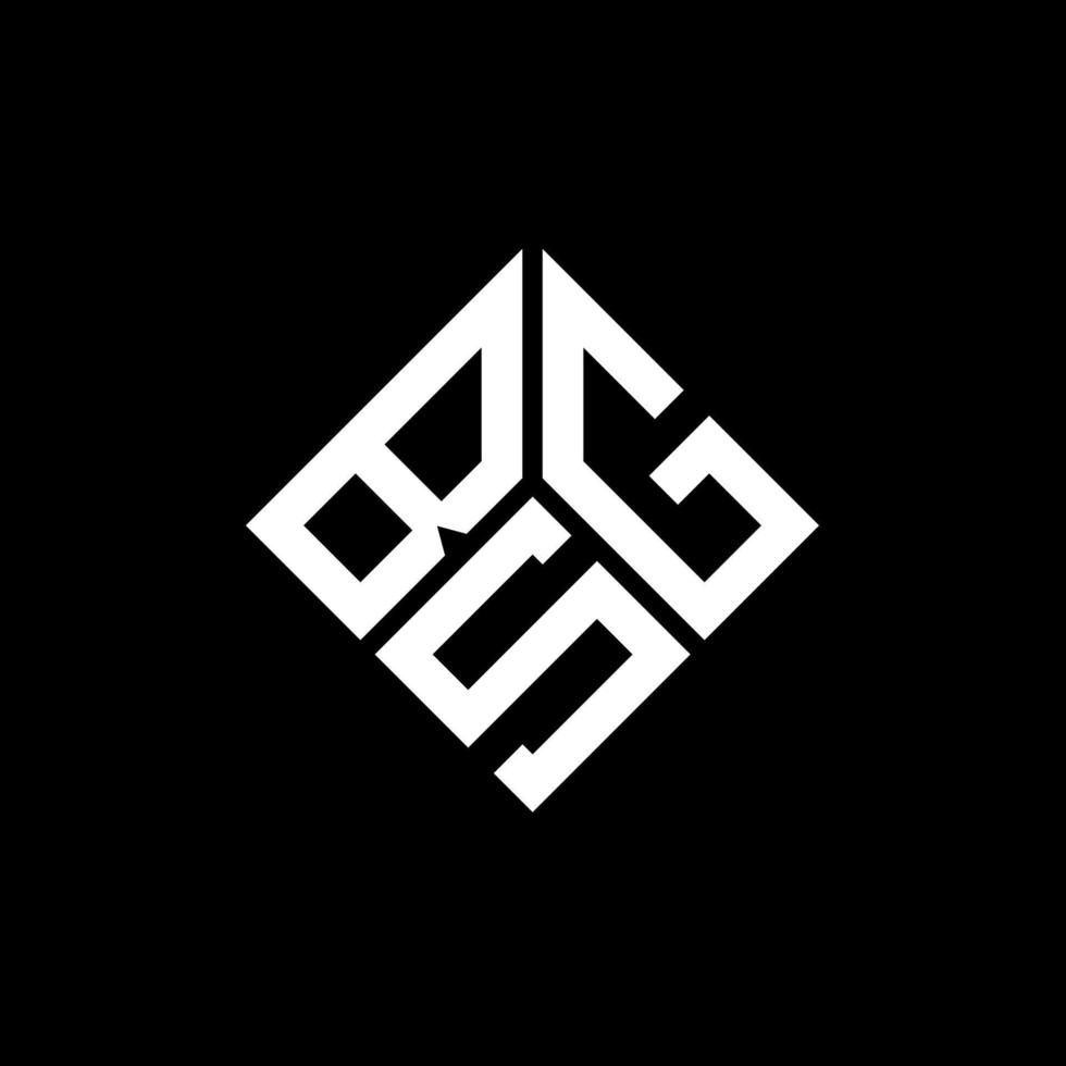bsg brev logotyp design på svart bakgrund. bsg kreativa initialer brev logotyp koncept. bsg bokstavsdesign. vektor