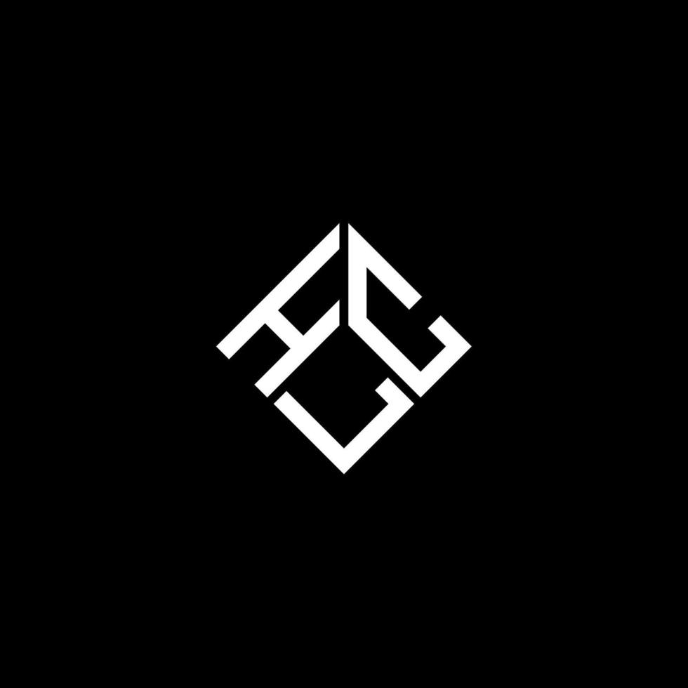 hlc-Buchstaben-Logo-Design auf schwarzem Hintergrund. hlc kreative Initialen schreiben Logo-Konzept. hlc-Briefgestaltung. vektor