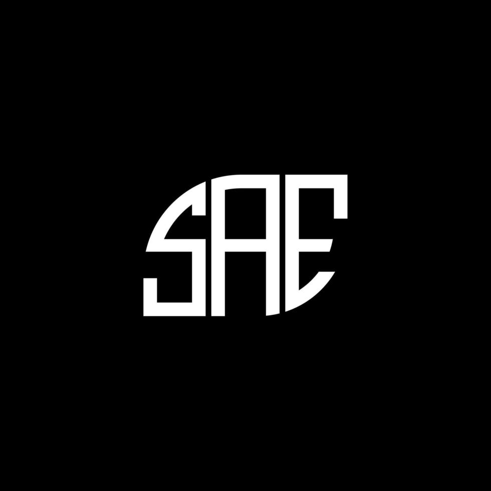 sae-Buchstaben-Logo-Design auf schwarzem Hintergrund. sae kreatives Initialen-Buchstaben-Logo-Konzept. wie Briefgestaltung. vektor