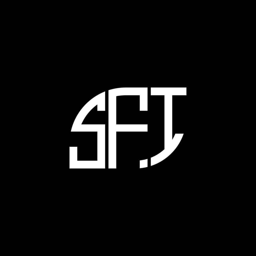 sfi brev logotyp design på svart bakgrund. sfi kreativa initialer brev logotyp koncept. sfi bokstavsdesign. vektor