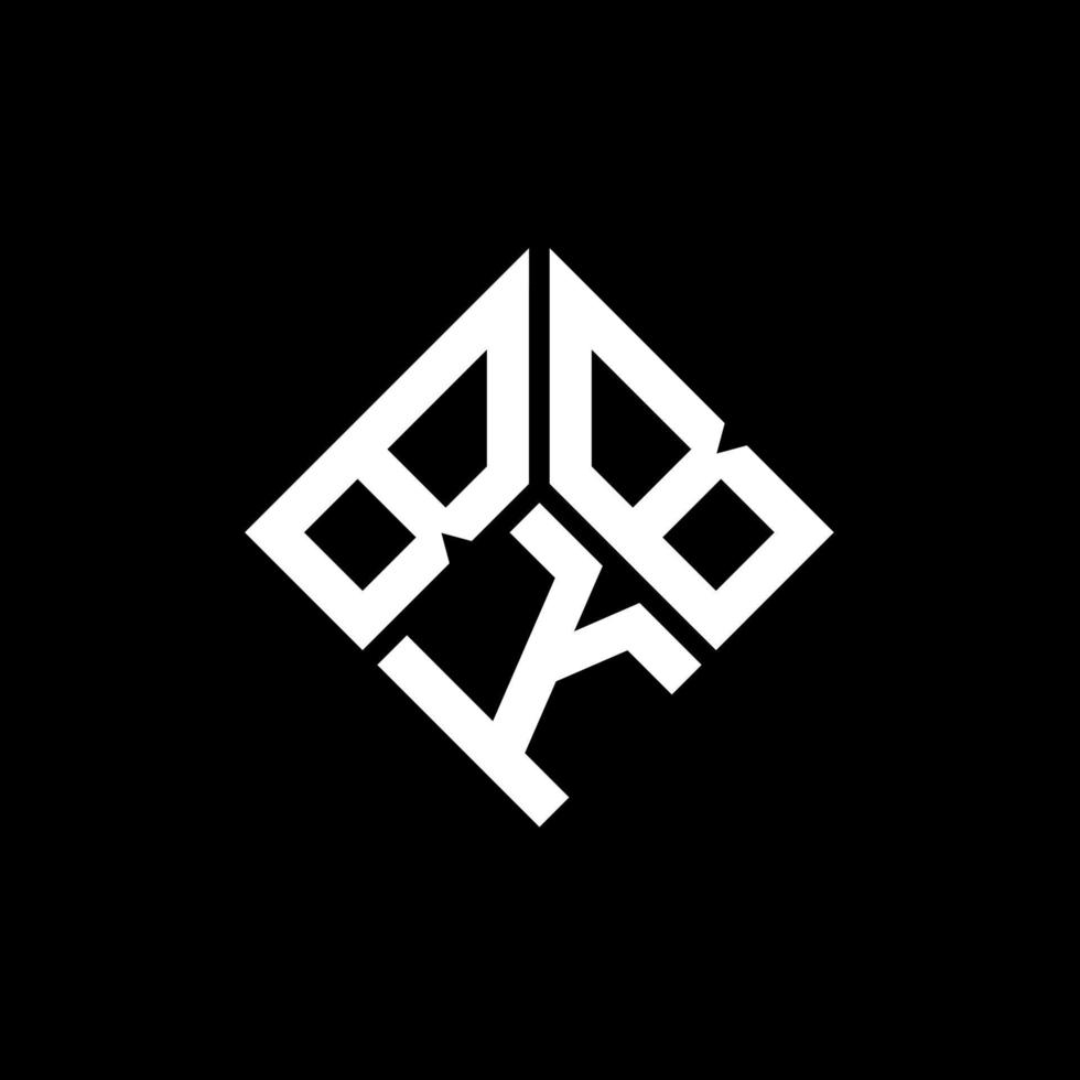 bkb-Brief-Logo-Design auf schwarzem Hintergrund. bkb kreative Initialen schreiben Logo-Konzept. bkb Briefgestaltung. vektor