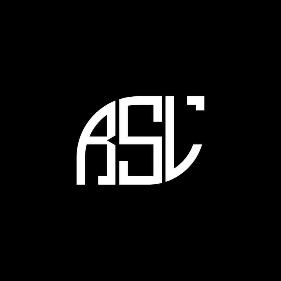 RSL-Brief-Design. RSL-Brief-Logo-Design auf schwarzem Hintergrund. rsl kreative Initialen schreiben Logo-Konzept. RSL-Brief-Design. RSL-Brief-Logo-Design auf schwarzem Hintergrund. r vektor