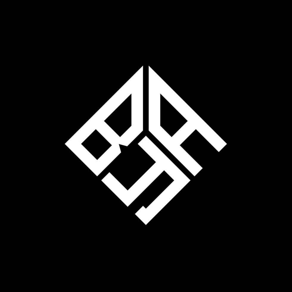 bya-Buchstaben-Logo-Design auf schwarzem Hintergrund. bya kreatives Initialen-Buchstaben-Logo-Konzept. durch ein Briefdesign. vektor