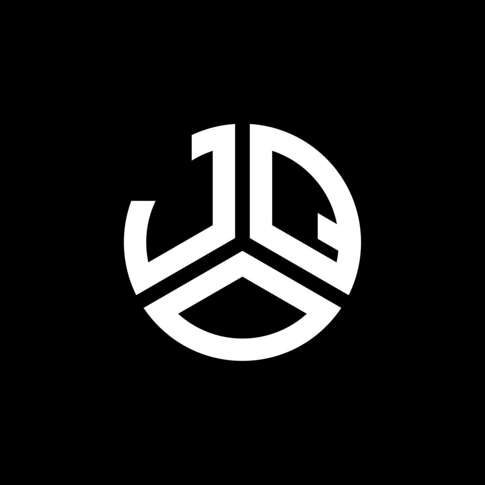 jqo-Buchstaben-Logo-Design auf schwarzem Hintergrund. jqo kreatives Initialen-Buchstaben-Logo-Konzept. jqo Briefgestaltung. vektor