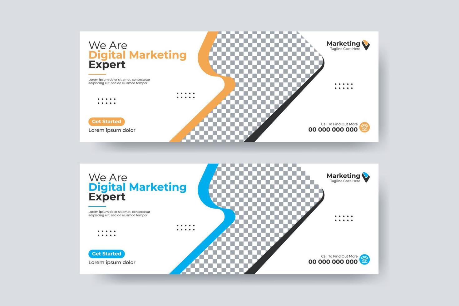 digitales Marketing-Business-Cover Social-Media-Banner-Template-Design vektor