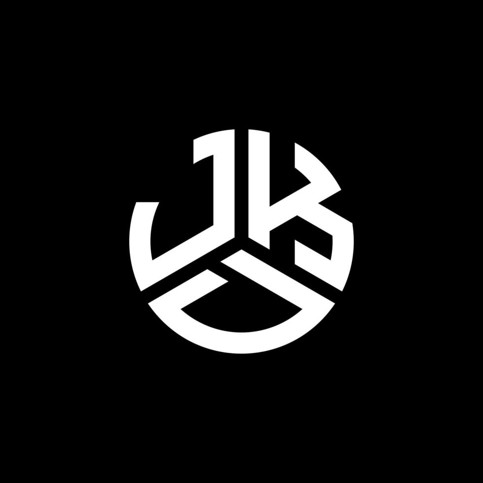jkd-Buchstaben-Logo-Design auf schwarzem Hintergrund. jkd kreatives Initialen-Buchstaben-Logo-Konzept. jkd Briefgestaltung. vektor